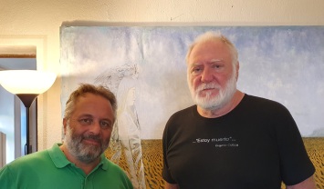 L'artista argentino Eugenio Cuttica (a destra) con Luca Parrino